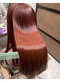 チェリーレッド×髪質改善