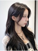 顔周り×小顔レイヤーロング×ワンホンヘア