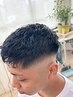 【濡れパンフェード】カット＋緩めパンチパーマ（クロップパーマ）12100円