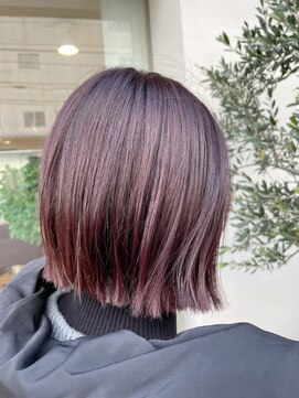 ファム 十日市店(femme) タイトボブ×ラベンダーブラウン