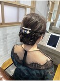 綺麗めアップスタイル/秋色/透明感カラー