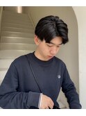 スッキリ短めセンターパート