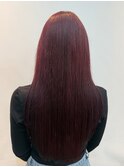 ブリーチ１回ワインレッドカラー♪♪