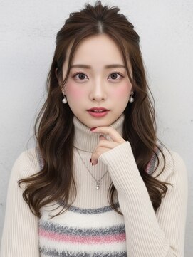 リル 茅ヶ崎(Liru:) くびれヘア/アプリコットオレンジ/ハイライトカラー/茅ヶ崎