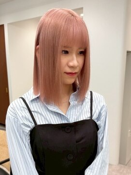 モク 立川(moc) 韓国風レイヤーカットブリーチダブルカラー前髪