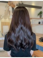 リエットヘアー 杢左店(Lie-et. hair)&nbsp;暗くても重く見えない！極上のダークブラウンロングウェーブ