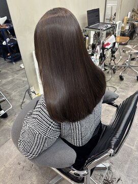 ファビ 渋谷(Fab) くびれヘア/暗めカラー/アプリコットオレンジ/縮毛矯正