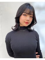 ロンド マーレ 天神大名店(Lond mare)&nbsp;縮毛矯正　ヘアカラー　暗髪カラー　オリーブベージュ　前髪