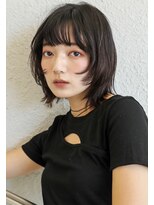 トリッカ シブヤ(TRICCA SHIBUYA)&nbsp;ハッシュレイヤー/ミディアムレイヤー/暗髪/レイヤーボブ/渋谷