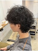波巻きツイストスパイラル/リバースセンターパート /メンズ/守谷