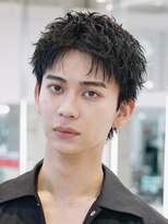 テン 心斎橋(tenn.)&nbsp;アクティブショートフェザーパーマルーズショートセンターパート