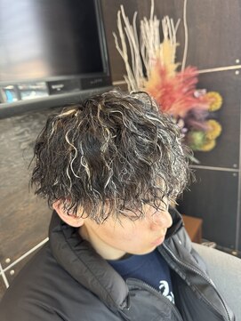 ドロップ パーマ＆メッシュ