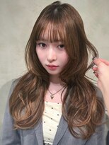 ナナローネス(nana loness)&nbsp;ブラウンベージュ×韓国風ロングレイヤー