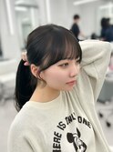 結んでも割れない顔周り