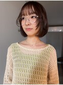 ボブ×顔周りレイヤー