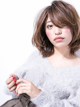カバーヘア ブリス 上尾西口店(COVER HAIR bliss) *bliss上尾*斜めバングとひし形シルエットの小顔くびれミディw