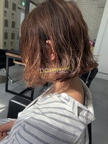 ネイミーズ 横浜関内(nameiz.) 【横浜美容室ネイミーズ】ワンサイドボブ×コテ巻き無パーマボブ