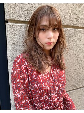 アフロートpd+ KOBE(AFLOATpd+) 【神戸三宮】シースルーバング×ふんわりセミディ