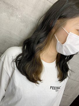 ヘアリゾート粋 リマ 銀座店(lima) インナーカラー + ダークグレージュ __ レイヤーミディアム