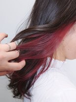 エデン(Eden by Nanpu)&nbsp;《Eden》インナーカラー/イヤリングカラー/チェリーレッド◎20代