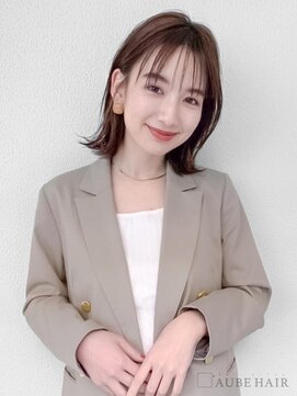 オーブ ヘアー フレイヤ 岩国店(AUBE HAIR freya) 20代・30代_シースルーバング外ハネボブ