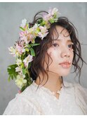 北堀江ヘアメイクサロンマルケ/生花前撮りヘア