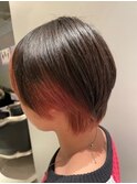 ショートボブ×インナーカラー