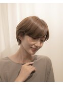 大人可愛い30代40代50代白髪ぼかし脱白髪染めペールベージュ