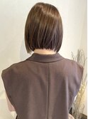 チョコレートブラウン×ニュアンスボブ