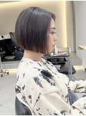 ミニボブ/大人かわいい/切りっぱなしボブ/ボブ/ストレート