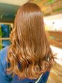 リコ エスト 上野店(lico est)&nbsp;オレンジブラウン,ブリーチなしでも明るく♪