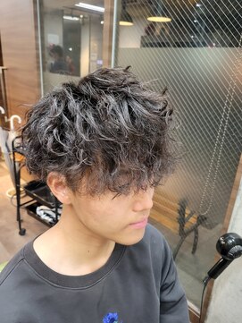 メンズ レオ 南森町店(men's LEO) ソフトツイストスパイラルパーマ×ツーブロック×刈り上げ