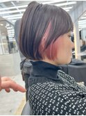 イヤリングカラー×ショートボブ【横浜】髪質改善