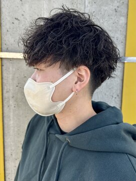 ニアウ 太田店(Niau) メンズパーママッシュ波巻きパーマニュアンスシャドウパーマ太田