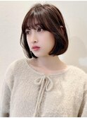 顔周り/前髪カット×韓国風レイヤーカット×ボブ[ボブ]