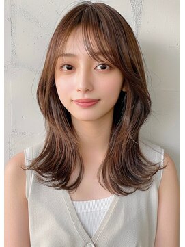 ブロウ ネックス ザ サロン 表参道(VLOW nex the salon) #くびれヘア#前髪#韓国#韓国風ヘア#韓国風