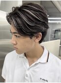 センターパート/ハイライトメッシュ/メンズカット/八王子/メンズ
