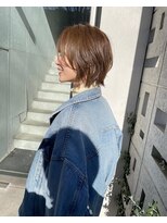 グロウミドル(GROW middle)&nbsp;ウルフ風ショート×インナーオリーブベージュ