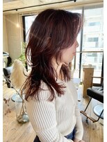 ハイジア(hygea) 20代30代40代☆カジュアル☆大人☆レイヤー☆ワインレッド