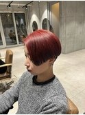 ハンサムショート×柔らかいピンク#立川#立川駅#縮毛矯正