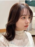 ゆるふわロングベージュカラーブリーチしない透明感カラー
