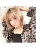 ハイトーンカラー×ナチュラルボブ/小倉