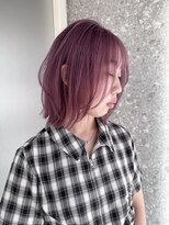 サンク 原宿 表参道(cinq) ★ブリーチカラーハイトーンカラーラベンダーピンクベージュ30代