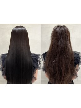 ≪違いを体験してみて≫傷みを最小限に抑えた髪質改善ストレートで自然なうるツヤストレートに♪