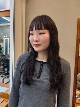 テテ ニコ(tete nico) 【大前晴奈】ロングパーマ×地毛風カラー