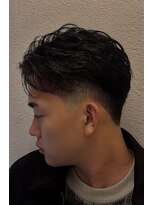 ヒロギンザ 青山店(HIRO GINZA)&nbsp;センターパート×ツーブロ束感ナチュラル