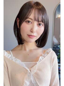 綺麗めボブ/ナチュラル艶カラー