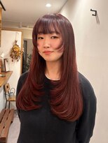 スクレ(s:;cre)&nbsp;ロングレイヤー パンクレッド