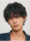 渋谷メンズパーマルーズパーマシャドウパーマッシュウルフゆるめ