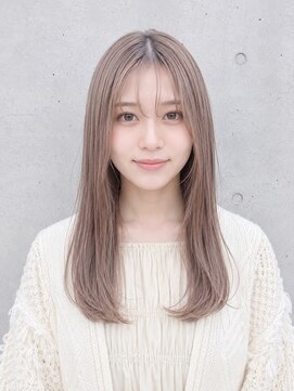 エイチエムヘアーホーム 池袋2号店(H M hair home) ミルクティーベージュ/レイヤーカット/韓国巻き/顔周りカット